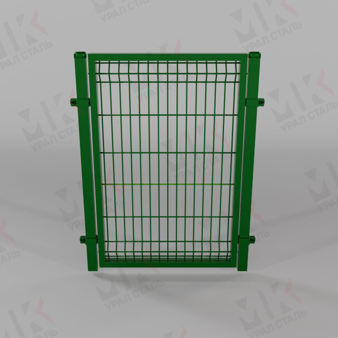 Калитка для 3д забора зеленая (RAL 6005) 1500х1000 мм с замком в Омске