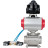 Кран шаровой BV3232P(3pc)-FP-W-ISO-H WDVF Ду40 Ру40 полнопроходной, трехсоставной, корпус - нержавеющая сталь 316, уплотнение - PTFE, под приварку, с пневмоприводом PA-DA-065, пневмораспределителем 4V320-10 AC220V, БКВ APL-510N EX в Омске
