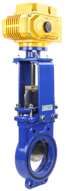 Задвижка шиберная ножевая GVKN1331N-2W-Fb-ISO Ду150 Ру10 межфланцевая, с невыдвижным шпинделем, корпус - чугун GGG-40, уплотнение - NBR, с электроприводом MT-N-010EM-О1-380AC-У1 380В в Омске