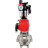 Кран шаровой BV3232P(3pc)-FP-SW-ISO-H Ду40 Ру63 полнопроходной, корпус - нержавеющая сталь SS316, под приварку, с пневмоприводом PA-DA-065, пневмораспределителем 4M310-08 DC24V, БКВ APL-510N EX, БПВ AFC2000 в Омске