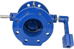 Клапан обратный VCD1414E-F Ду100 Ру10 с наклонным диском и противовесом, фланцевый, поворотный, корпус - чугун, диск - чугун, уплотнение - EPDM