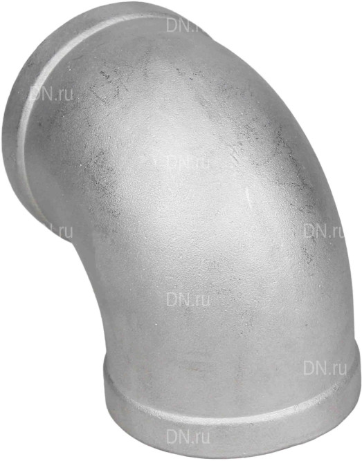 Отвод (уголок) ВР-ВР-304 2 1/2″ Ду65 Ру16 угол 90°, корпус - нержавеющая сталь 304, присоединение - внутренняя / внутренняя резьба в Омске