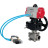 Кран шаровой BV3232P(3pc)-FP-W-ISO-H Ду80 Ру25, полнопроходной, трехсоставной, нержавеющая сталь 316, уплотнение - PTFE, под приварку, с пневмоприводом PA-DA-105, пневмораспределителем 4V320-10 AC220V, ручным дублером MON3-700-T38-ISO в Омске