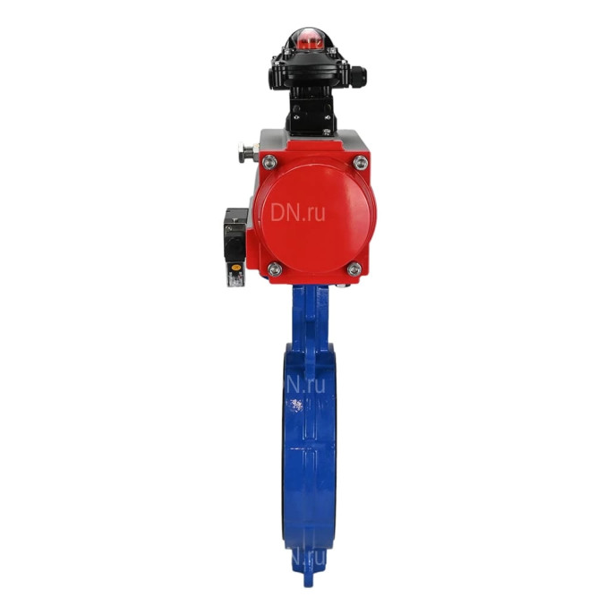 Затвор дисковый поворотный WBV1413E-2W-Fb-H Ду300 Ру16, корпус - чугун GGG50, диск - чугун GGG40, уплотнение - EPDM, с пневмоприводом PA-DA-140, пневмораспределителем 4M310-08 DC24V, БКВ APL-210N в Омске