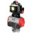 Кран шаровой BV3232P(4pc)-SP-3WL-T-ISO-H 3/8″ Ду10 Ру63 стандартнопроходной трехходовой L-тип, нержавеющая сталь SS316, внутренняя резьба, уплотнение - PTFE, с пн.приводом PA-SA-052 пн.распределителем 4M310-08 DC24V БКВ APL-510N-EX в Омске