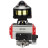 Кран шаровой BV3232P(4pc)-SP-3WL-T-ISO-H 3/8″ Ду10 Ру63 стандартнопроходной трехходовой L-тип, нержавеющая сталь SS316, внутренняя резьба, уплотнение - PTFE, с пн.приводом PA-SA-052 пн.распределителем 4M310-08 DC24V БКВ APL-510N-EX в Омске