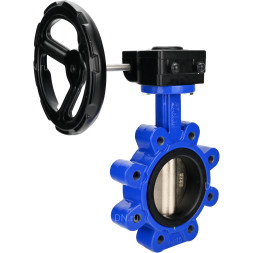Затвор дисковый поворотный WBV1616N-2W-Fb-H Ду50 Ру16 LUG межфланцевый, корпус - чугун QT450, диск - чугун QT450, уплотнение - NBR, с редуктором HAM RQN1-180Z-T40