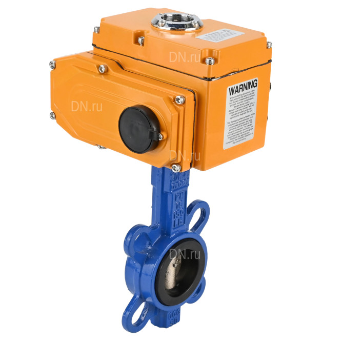 Затвор дисковый поворотный WBV1432N-2W-Fb-H Ду300 Ру16, корпус - чугун GGG50, диск - нержавеющая сталь 316L, уплотнение - NBR, с электроприводом QT-N-060EM-1-380VAC-У1 в Омске