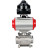 Кран шаровой BV3232P(3pc)-FP-W-ISO-H WDVF Ду40 Ру40 полнопроходной, трехсоставной, корпус - нержавеющая сталь 316, уплотнение - PTFE, под приварку, с пневмоприводом PA-DA-065, пневмораспределителем 4M310-08 DC24V, БКВ APL-510N EX в Омске