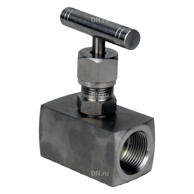 Клапан игольчатый VN3131M-T-Ht 3/8″ Ду10 Ру400 резьбовой, корпус - нержавеющая сталь 304, уплотнение - металл, с Т-образной рукояткой в Омске