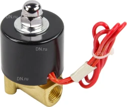 Клапан электромагнитный VS100-VT-NC-24VDC 1/4″ Ду8 Ру10, соленоидный двухходовой, корпус - латунь, уплотнение - Viton, резьбовой, нормально-закрытый, прямого действия, катушка - 24В