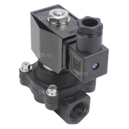 Клапан электромагнитный VS541-ET-NC-24VAC 1 1/4″ Ду32 Ру5 соленоидный двухходовой, резьбовой, корпус - полиамид PA66, уплотнение - EPDM, нормально-закрытый, прямого действия, катушка - 24В AC