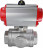 Кран шаровой BV3232P(4pc)-SP-3WL-T-ISO-H Ду25 Ру63 стандартнопроходной L-тип, трехходовой, нержавеющая сталь SS316, внутренняя резьба, уплотнение - PTFE, с пневмоприводом PA-SA-52 с возвратными пружинами в Омске