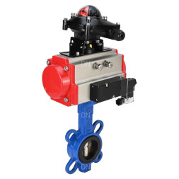 Затвор дисковый поворотный WBV1413E-2W-Fb-H Ду50 Ру16, корпус - чугун GGG50, диск - чугун GGG40, уплотнение - EPDM, с пневмоприводом PA-SA-083, пневмораспределителем 4M310-08 DC24V, БКВ APL-210N