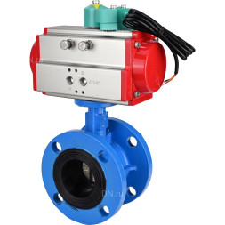 Затвор дисковый поворотный WBV1313E-2W-F-H Ду50 Ру16 фланцевый, корпус - чугун GGG40, диск - чугун GGG40, уплотнение - EPDM, с пневмоприводом PA-DA-105 и магнитным переключателем ALS200D