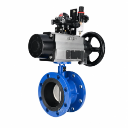 Затвор дисковый поворотный WBV1331E-2W-F-H Ду50 Ру16 фланцевый, корпус - чугун GGG40, диск - нержавеющая сталь 304, уплотнение - EPDM, с пневмоприводом PA-DA-105-1, 4M310-08 AC220V, APL-210N и AFC2000