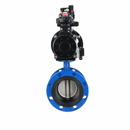 Затвор дисковый поворотный WBV1331E-2W-F-H Ду50 Ру16 фланцевый, корпус - чугун GGG40, диск - нержавеющая сталь 304, уплотнение - EPDM, с пневмоприводом PA-DA-105-1, 4M310-08 AC220V, APL-210N и AFC2000