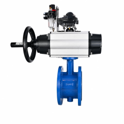 Затвор дисковый поворотный WBV1331E-2W-F-H Ду50 Ру16 фланцевый, корпус - чугун GGG40, диск - нержавеющая сталь 304, уплотнение - EPDM, с пневмоприводом PA-DA-105-1, 4M310-08 AC220V, APL-210N и AFC2000