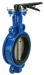 Затвор дисковый поворотный WBV1413E-2W-Fb-H Ду300 Ру16 межфланцевый, корпус -чугун GGG50, диск - чугун GGG40, уплотнение - EPDM, с рукояткой