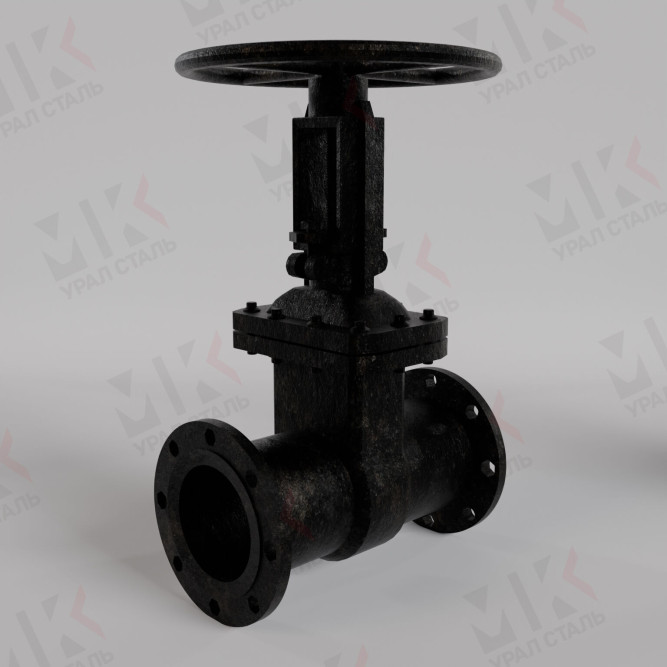 Задвижка чугунная 30ч539р клиновая фланцевая Ду100 Ру16 в Омске