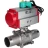 Кран шаровой BV3131P(3pc)-FP-W-ISO-H LONG Ду25 Ру63 полнопроходной, корпус - нержавеющая сталь 304, уплотнение - PTFE, под приварку, с пневмоприводом PA-DA-083 и магнитным переключателем ALS200D в Омске