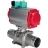 Кран шаровой BV3131P(3pc)-FP-W-ISO-H LONG Ду25 Ру63 полнопроходной, корпус - нержавеющая сталь 304, уплотнение - PTFE, под приварку, с пневмоприводом PA-DA-083 и магнитным переключателем ALS200D в Омске