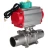 Кран шаровой BV3131P(3pc)-FP-W-ISO-H LONG Ду25 Ру63 полнопроходной, корпус - нержавеющая сталь 304, уплотнение - PTFE, под приварку, с пневмоприводом PA-DA-083 и магнитным переключателем ALS200D в Омске