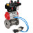 Кран шаровой BV3232P(3pc)-FP-F-ISO-H Ду80 Ру25, трехсоставной полнопроходной фланцевый, нержавеющая сталь SS316, уплотнение - PTFE, с пневмоприводом PA-DA-105, с пневмораспределителем 4V320-08 AC220V, с БКВ APL-410N EX, с БПВ AFC2000 в Омске
