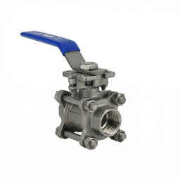 Кран шаровой BV3232P(3pc)-FP-T-ISO-H 3/4″ Ду20 Ру63 полнопроходной, нержавеющая сталь AISI 316, резьбовой, с ISO фланцем и рукояткой
