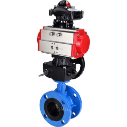 Затвор дисковый поворотный WBV1313E-2W-F-H Ду200 Ру16 фланцевый, корпус - чугун GGG40, диск - чугун GGG40, уплотнение - EPDM, с пневмоприводом PA-DA-140, БКВ APL-210N и ручным дублером MON2-450-T28-ISO