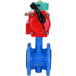 Затвор дисковый поворотный WBV1313E-2W-F-H Ду80 Ру16 фланцевый, корпус - чугун GGG40, диск - чугун GGG40, уплотнение - EPDM, с пневмоприводом PA-DA-105 и магнитным переключателем ALS200D