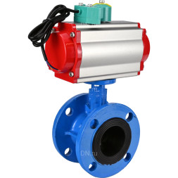 Затвор дисковый поворотный WBV1313E-2W-F-H Ду80 Ру16 фланцевый, корпус - чугун GGG40, диск - чугун GGG40, уплотнение - EPDM, с пневмоприводом PA-DA-105 и магнитным переключателем ALS200D