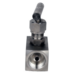 Клапан игольчатый VN3131M-T-Ht 1″ Ду25 Ру400 резьбовой, корпус - нержавеющая сталь 304, уплотнение - металл, с Т-образной рукояткой