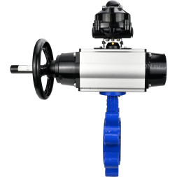 Затвор дисковый поворотный WBV1631E-2W-Fb-H Ду150 Ру16 LUG корпус - чугун QT450, диск - нержавеющая сталь 304, уплотнение - EPDM, с пневмоприводом PA-DA-105-1, пневмораспределителем 4M310-08 DC24V и БКВ APL-510N EX