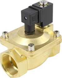 Клапан электромагнитный VS400-ET-NC-220VAC 1 1/2″ Ду40 Ру16, соленоидный двухходовой, корпус - латунь, уплотнение - EPDM, резьбовой, нормально-закрытый, пилотный, катушка - 220В