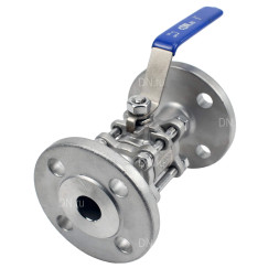 Кран шаровой BV3131P(3pc)-FP-F-H Ду15 Ру40, полнопроходной, трехсоставной, сталь 304, уплотнение - PTFE, фланцевый с рукояткой