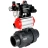 Кран шаровой BV4242E-FP-GRM-ISO Дн80 Ру10 полнопроходной, корпус - НПВХ, шар - НПВХ, уплотнение - EPDM, с пневмоприводом PA-SA-065, пневмораспределителем 4M310-08 DC24V, БКВ APL-410N EX и БПВ AFC2000 в Омске