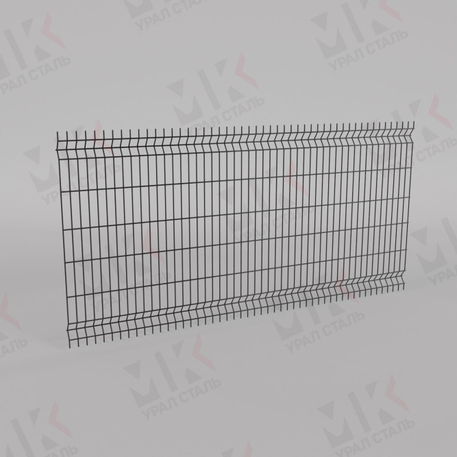 3Д забор черный (RAL 9005) 2500х3000х2.5 Profi в Омске