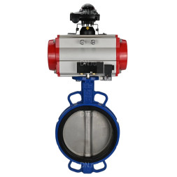 Затвор дисковый поворотный WBV1413E-2W-Fb-H Ду200 Ру16, корпус - чугун GGG50, диск - чугун GGG40, уплотнение - EPDM, с пневмоприводом PA-SA-160, пневмораспределителем 4M310-08 DC24V, БКВ APL-210N