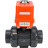 Кран шаровой BV4242E-FP-GRM-ISO Дн25 Ру10 полнопроходной, корпус - НПВХ, шар - НПВХ, уплотнение - EPDM, с электроприводом QT-N-003EM-O1-220VAC-У1 MINI в Омске