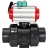 Кран шаровой BV4242E-FP-GRM-ISO Дн100 Ру10 полнопроходной, корпус - НПВХ, шар - НПВХ, уплотнение - EPDM, с пневмоприводом PA-DA-065, пневмораспределителем 4M310-08 DC24V и магнитным переключателем ALS200D в Омске