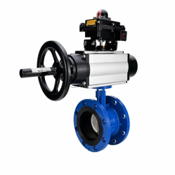 Затвор дисковый поворотный WBV1331E-2W-F-H Ду50 Ру16 фланцевый, корпус - чугун GGG40, диск - нержавеющая сталь 304, уплотнение - EPDM, с пневмоприводом PA-DA-105-1, 4M310-08 AC220V и APL-410N EX