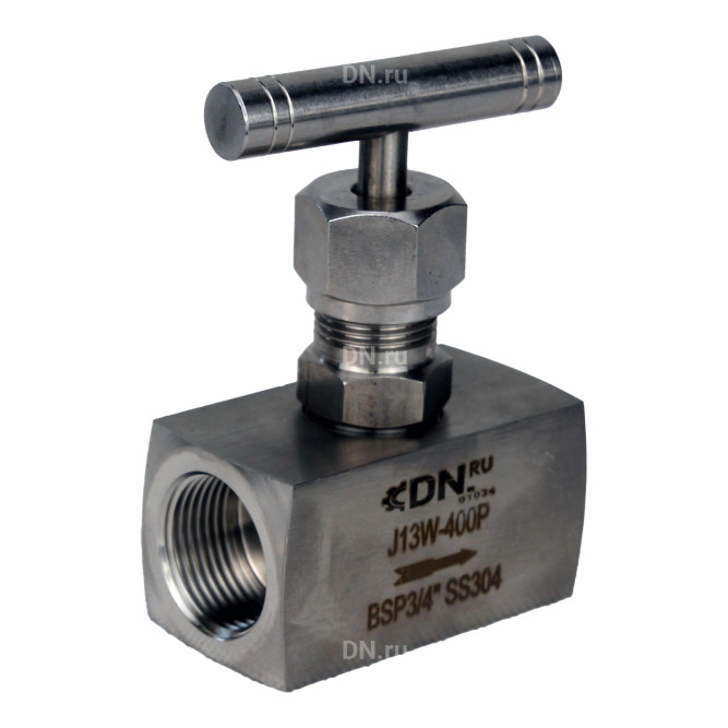 Клапан игольчатый VN3131M-T-Ht 1 1/2″ Ду40 Ру400 резьбовой, корпус - нержавеющая сталь 304, уплотнение - металл, с Т-образной рукояткой в Омске