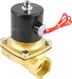 Клапан электромагнитный VS100-VT-NC-24VDC 1 1/4″ Ду32 Ру10, соленоидный двухходовой, корпус - латунь, уплотнение - Viton, резьбовой, нормально-закрытый, прямого действия, катушка - 24В