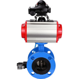 Затвор дисковый поворотный WBV1313E-2W-F-H Ду125 Ру16 фланцевый, корпус - чугун GGG40, диск - чугун GGG40, уплотнение - EPDM, с пневмоприводом PA-DA-130, пневмораспределителем 4V320-08 AC220V и БКВ APL-210N