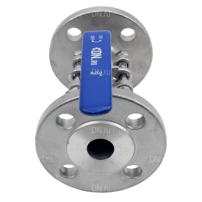 Кран шаровой BV3131P(3pc)-FP-F-H Ду25 Ру40, полнопроходной, трехсоставной, сталь 304, уплотнение - PTFE, фланцевый с рукояткой в Омске