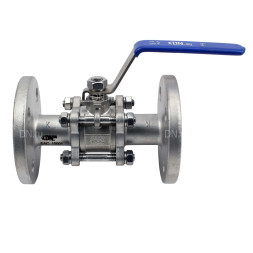 Кран шаровой BV3131P(3pc)-FP-F-H Ду25 Ру40, полнопроходной, трехсоставной, сталь 304, уплотнение - PTFE, фланцевый с рукояткой