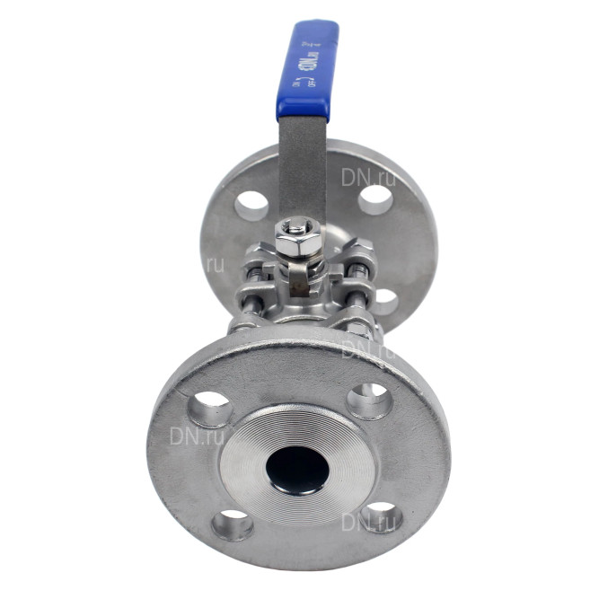 Кран шаровой BV3131P(3pc)-FP-F-H Ду25 Ру40, полнопроходной, трехсоставной, сталь 304, уплотнение - PTFE, фланцевый с рукояткой в Омске