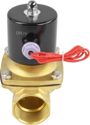 Клапан электромагнитный VS100-VT-NC-24VDC 1 1/2″ Ду40 Ру10, соленоидный двухходовой, корпус - латунь, уплотнение - Viton, резьбовой, нормально-закрытый, прямого действия, катушка - 24В
