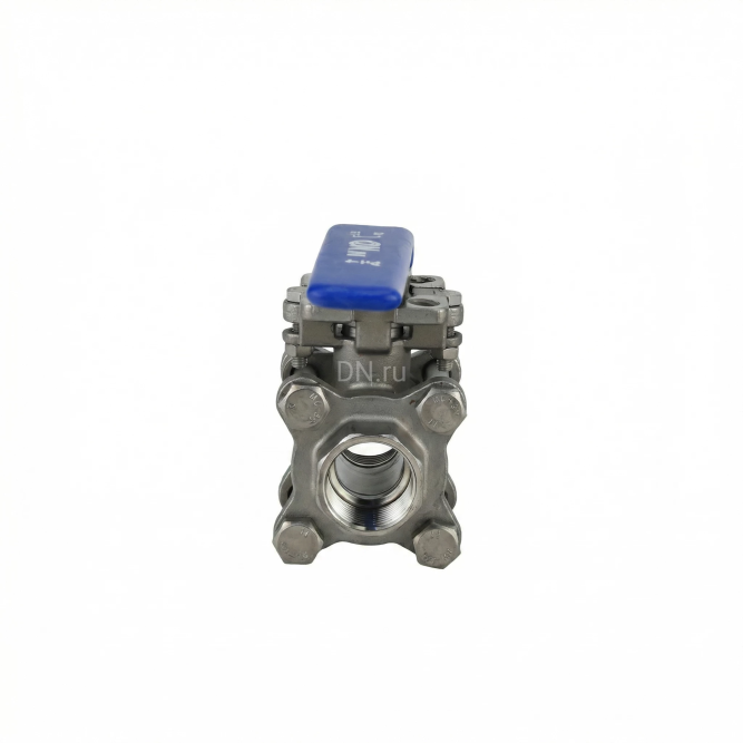 Кран шаровой BV3232P(3pc)-FP-T-ISO-H 4″ Ду100 Ру25 полнопроходной, нержавеющая сталь AISI 316, резьбовой, с ISO фланцем и рукояткой в Омске